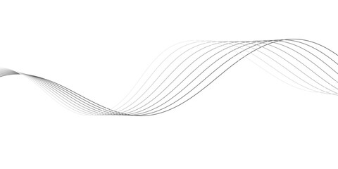 Abstract color smooth stripe dynamic wave line on a white stylized line art background. Design element technology suit for banner, poster, cover, brochure, flyer, website. vector illustration	
