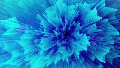Obraz premium Blue-green abstract triangles, suitable for UI backdrop