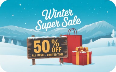 Winter Sale Background