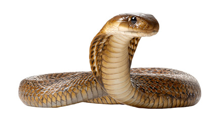 Majestic cobra snake displaying hood ready to strike terrifying reptile wildlife