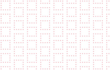 ベビーピンクのドットウインドー背景イラスト