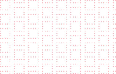 ベビーピンクのドットウインドー背景イラスト