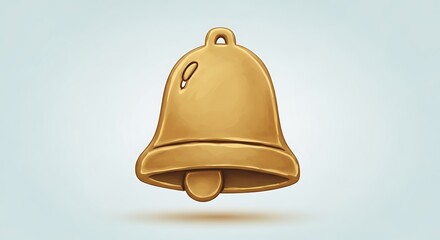Golden Bell Illustration - A Detailed and Artistic Representation.