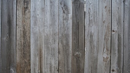 Naklejka premium Weathered wooden fence with rough textured paint and chipped slats
