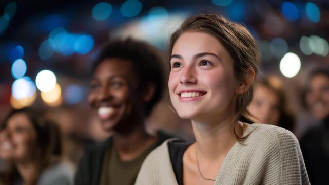 Students expressing excitement while learning through interactive smart city simulations, symbolizing urban education innovation, digital infrastructure, and emotional connection to future urban