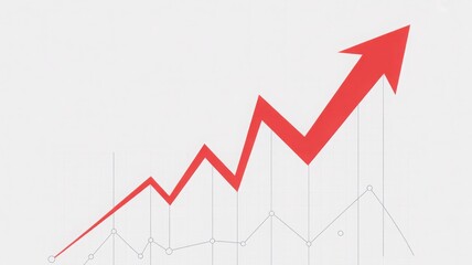 A striking visual of a red arrow pointing upwards, symbolizing growth and progress