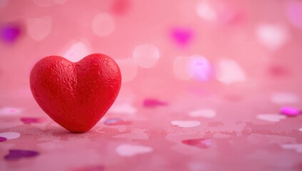 Fototapeta premium Abstract heart shape background with romantic bokeh, suitable for Valentine's Day