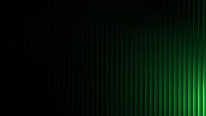 White to green glass gradient with transparent lines and soft lighting that fills the black background with an airy feel. Smooth textures, wavy shapes, and the play of light create sense of freshness