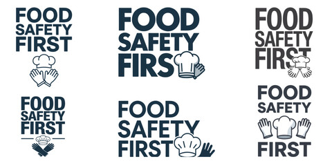 Obraz premium Essential food safety first graphics for restaurants and kitchens ensuring hygiene and compliance