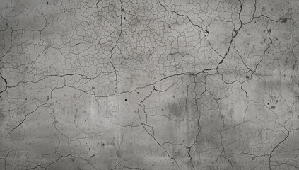 Surface of gray cement showing cracks and holes