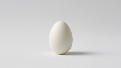 Boiled egg on a white surface, protein-rich meal