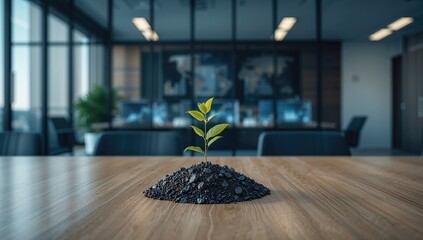 Animated charts and diagrams of financial statistics displayed on a table in an office setting, reflecting the risks of exchange trading