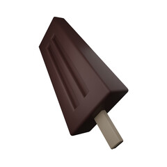 chocolate ice cream isolated