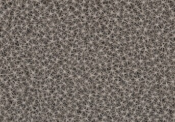 Fototapeta premium Complex macro of an abstract gray thorny network creating a seamless pattern for a background