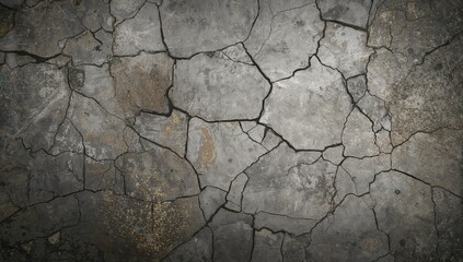 Cracked pavement texture in a distressed style, suitable for construction-themed layouts