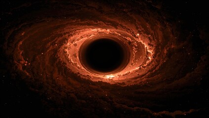 Computer generated depiction of a black hole, illustrating cosmic phenomena