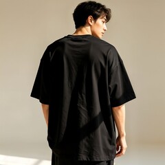 Comfortable Oversized Black T Shirt for Men Loose Fit Casual Style