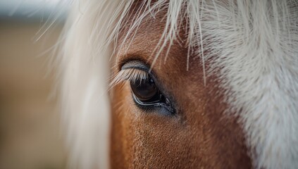 Close-up view of an equine eye