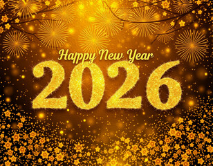 Happy New Year . Design of greeting cards, covers, website banners. Oil paint