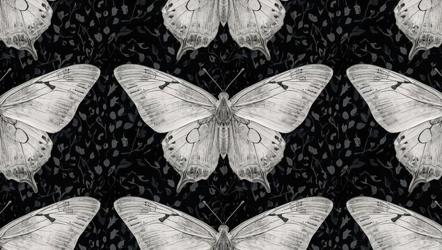 Abstract design inspired by butterfly wings in natural monochrome tones
