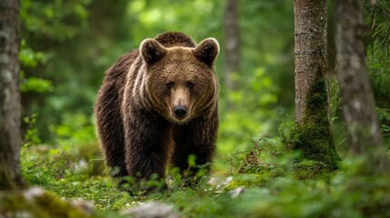 Fototapeta premium 森の中のヒグマのイメージ01