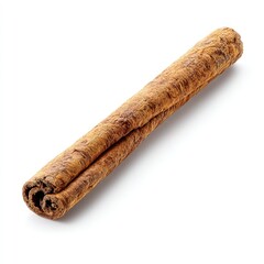 Single Cinnamon Stick On White Background