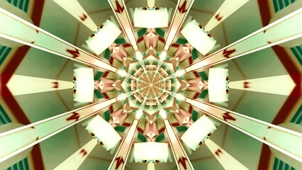 Seamless tunnel video loop creating a mesmerizing visual experience with intricate patterns and vibrant colors in a continuous flow