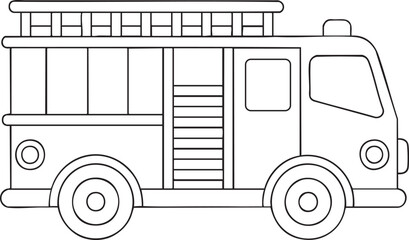 vector illustration of a bus for coloring page