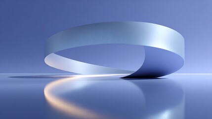 Minimalist executive design backdrop financial presentations featuring periwinkle spiral ring with powdery finish reflective surface minimalist clean and high resolution