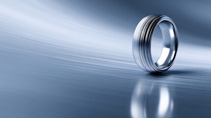 Minimalist executive design backdrop financial presentations featuring periwinkle spiral ring with powdery finish reflective surface minimalist clean and high resolution