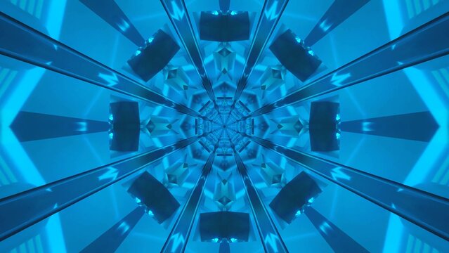 Vj loop screensaver featuring a mesmerizing blue tunnel design that seamlessly loops in an endless pattern