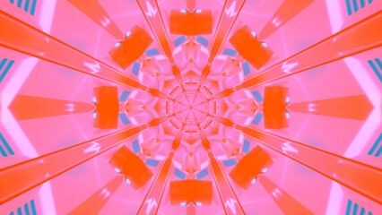 Vibrant tunnel video loop displaying pink patterns and seamless motion for dynamic visual enjoyment