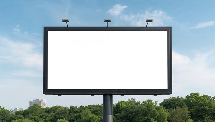 Fototapeta premium Blank billboard for outdoor advertising, suitable for promotional use