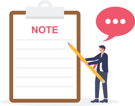 illustration of documentation and recap in recording business performance feedback

