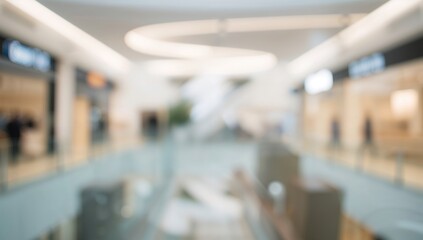 Obraz premium Blurred shopping center backdrop with limited depth of field, suitable for editorial layout