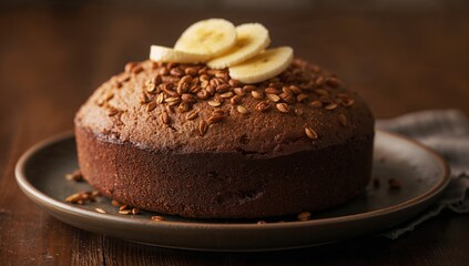 Nutritious breakfast cakes made with bananas, fiber-dense choice