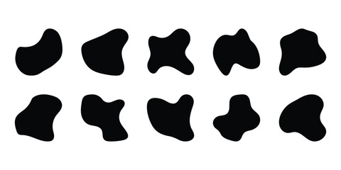 Playful Organic Shape Elements — Irregular Fluid Frames and Rounded Vector Patterns for Artistic Backgrounds.