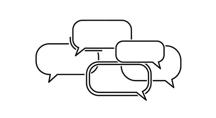 Collection of empty speech bubbles icons for conversation communication dialogue and messaging vector