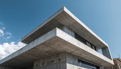 Construction of a Contemporary House Featuring Reinforced Concrete and a Flat Roof, Urban Density