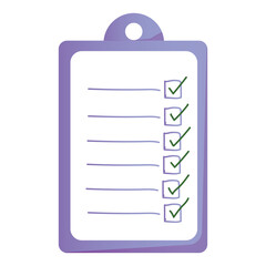 clipboard with check mark. Vector illustration