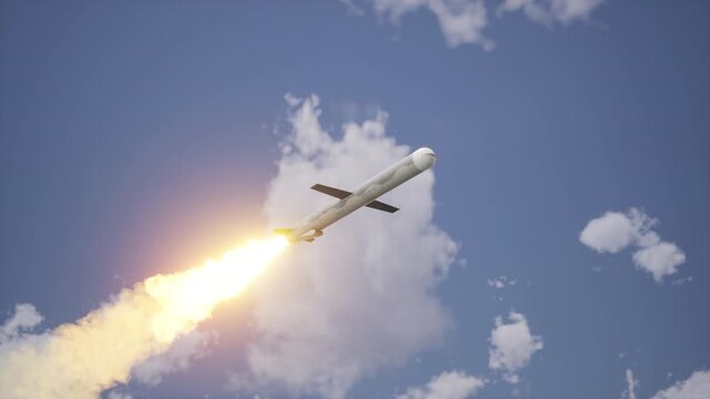 Missile BGM-109 In The Sky