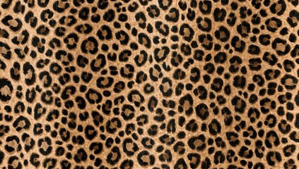 Leopard print seamless pattern, suitable for textile applications, fabric design, and wrapping materials