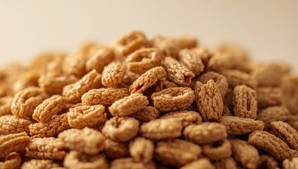 Detailed view of a heap of whole grain cereal sticks