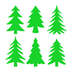 Fototapeta premium set of christmas trees