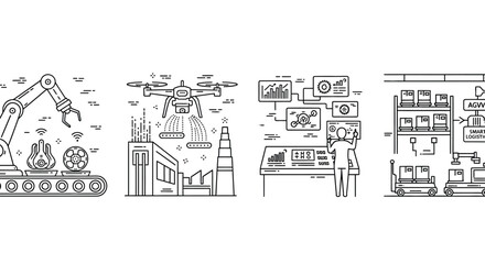 Construction and residential schematics offering detailed design elements for projects vector