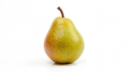 Fresh organic pear on a plain white backdrop
