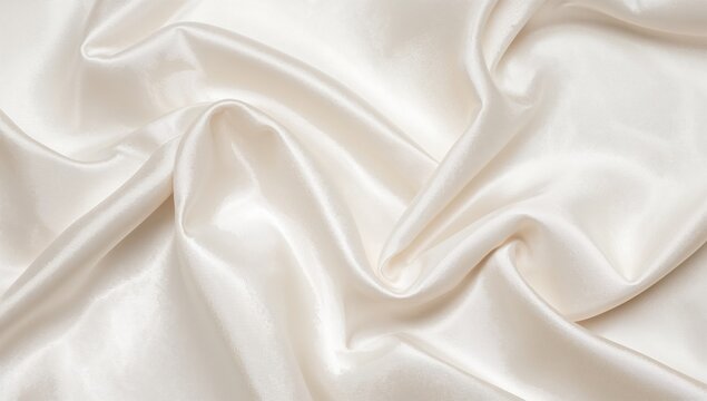 Elegant white silk or satin fabric texture for a sophisticated wedding backdrop