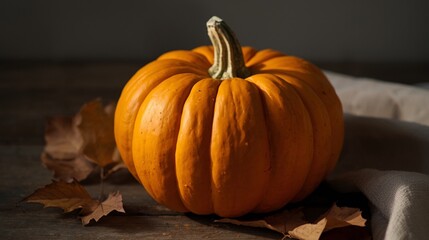 pumpkin on a black