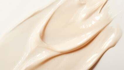 Close-up view of cream texture smears