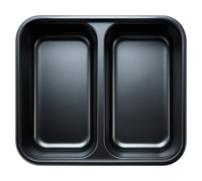 Food storage solutions versatile black divided containers kitchen isolated on transparent background